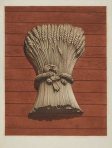 Sheaf of Wheat Shop Sign, 1935/1942. Creator: Robert Pohle