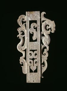 Sheath with Bird and Feline or Dragon, Warring States period to early..., 3rd/2nd cent. B.C. Creator: Unknown