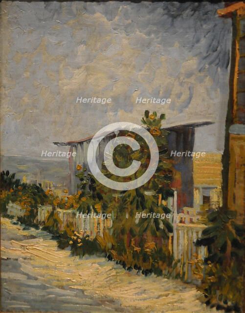 Shed at the Montmartre with sunflower, 1887. Artist: Gogh, Vincent, van (1853-1890)