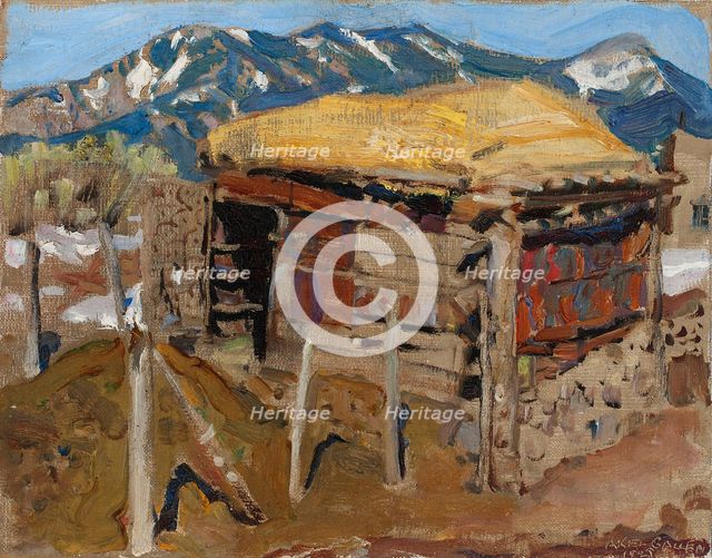 Shed in the Taos Mountains, 1925. Creator: Akseli Gallen-Kallela.