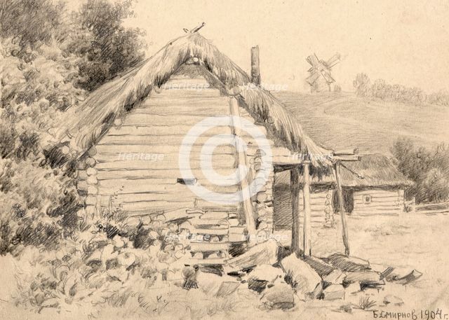 Shed in a Village near the Ural Mountains, 1904. Creator: Boris Vasilievich Smirnov.