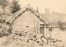 Shed in a Village near the Ural Mountains, 1904. Creator: Boris Vasilievich Smirnov