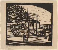 Shed on the Bank of the Elbe, 1906. Creator: Ernst Kirchner