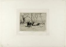 Sheep, 1868. Creator: Charles Emile Jacque