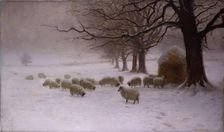 Sheep in a Snowstorm, 1892 - 1893. Creator: Joseph Farquharson
