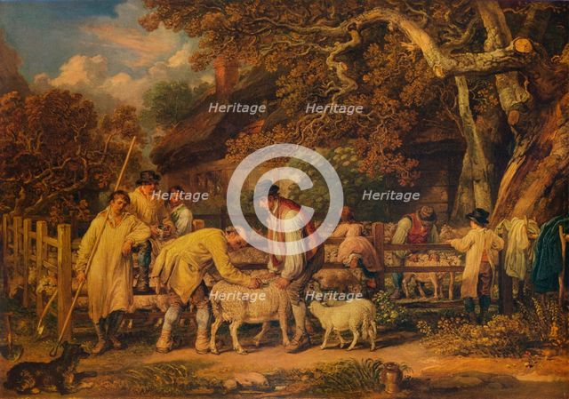 'Sheep Shearing', 1828, (1938). Artist: James Ward.