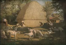 Sheep Shearing 1901, (c1930). Creator: Dermod O'Brien