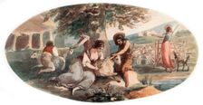 Sheep Shearing (1912).Artist: William Hamilton