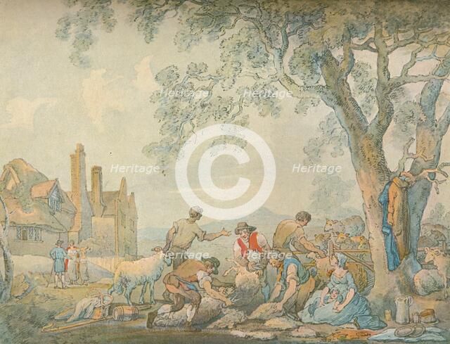 Sheep-Shearing, c1776-1827, (1906). Artist: Thomas Rowlandson