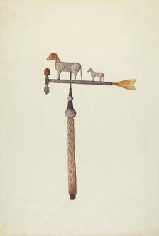 Sheep Weather Vane, c. 1938. Creator: Laura Bilodeau