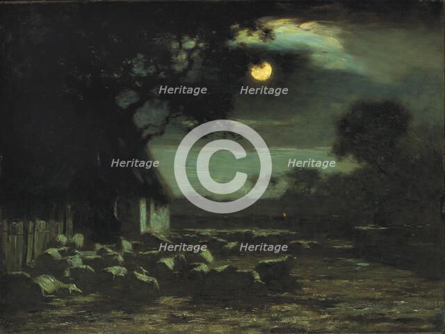 Sheepyard, Moonlight, 1906. Creator: Horatio Walker.