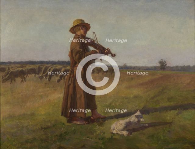 Sheepdog, 1897. Creator: Jozef Chelmonski.