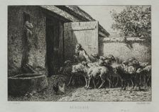 Sheepfold. Creator: Charles-Émile Jacque (French, 1813-1894)