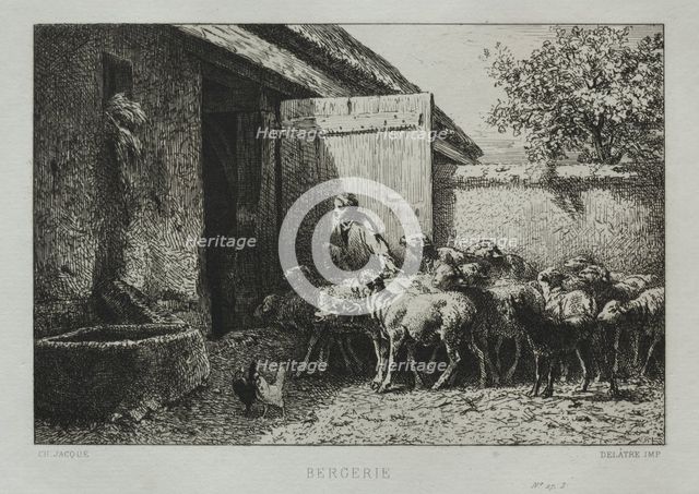 Sheepfold. Creator: Charles-Émile Jacque (French, 1813-1894).