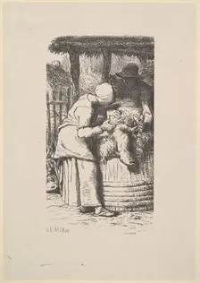Sheepshearing, 1853. Creator: Jacques-Adrien Lavieille