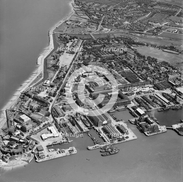 Sheerness Naval Dockyard. Artist: Aerofilms.