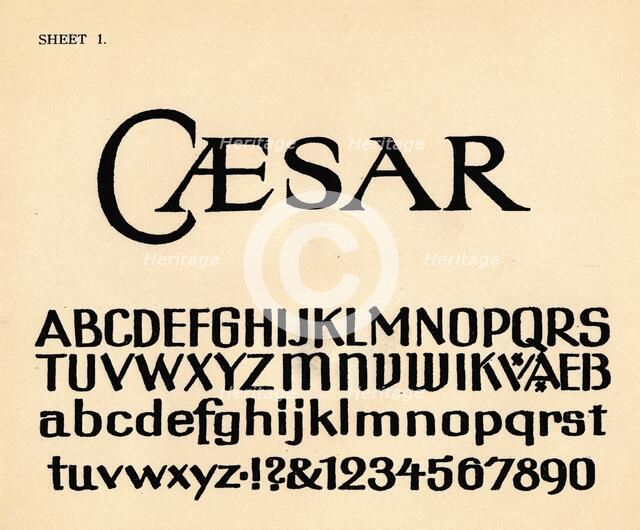 Sheet 1, from a portfolio of alphabets, 1929. Artist: Unknown.