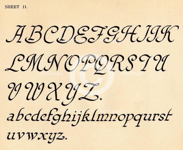Sheet 11, from a portfolio of alphabets, 1929. Artist: Unknown.