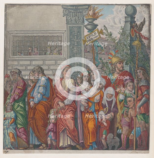 Sheet 7: procession, from The Triumph of Julius Caesar, 1599. Creator: Bernardo Malpizzi.