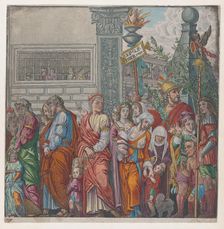 Sheet 7: Procession, from The Triumph of Julius Caesar, 1599. Creator: Andreani, Andrea (c. 1540-after 1610)