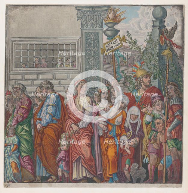 Sheet 7: Procession, from The Triumph of Julius Caesar, 1599. Creator: Andreani, Andrea (c. 1540-after 1610).