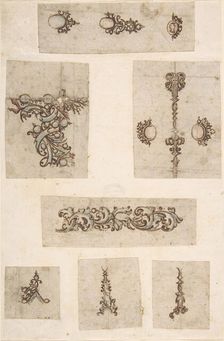 Sheet of Jewelry Designs, 17th century. Creator: Anon