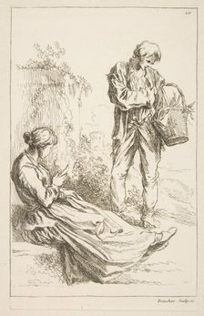 Sheet of Sketches, 1753. Creator: Francois Boucher