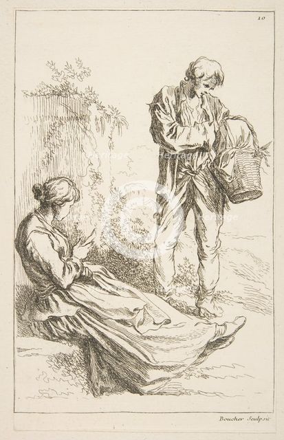 Sheet of Sketches, 1753. Creator: Francois Boucher.
