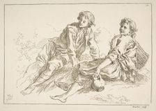 Sheet of Sketches, 1753. Creator: Francois Boucher