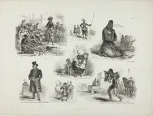 Sheet of Sketches, 1828. Creator: Auguste Raffet