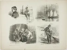 Sheet of Sketches, 1828. Creator: Auguste Raffet