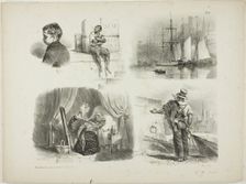 Sheet of Sketches, 1828. Creator: Auguste Raffet