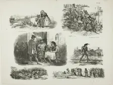 Sheet of Sketches, 1829. Creator: Auguste Raffet