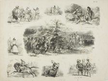 Sheet of Sketches, 1829. Creator: Auguste Raffet