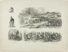Sheet of Sketches, 1829. Creator: Auguste Raffet