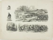 Sheet of Sketches, 1829. Creator: Auguste Raffet