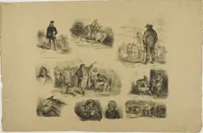 Sheet of Sketches, 1829. Creator: Auguste Raffet