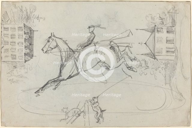 Sheet of Sketches, c. 1881. Creator: Henri de Toulouse-Lautrec.
