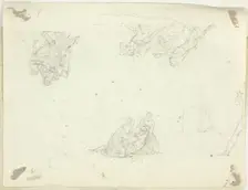 Sheet of Sketches: Groups of Figures, n.d. Creator: Pierre Antoine Mongin