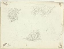 Sheet of Sketches: Groups of Figures, n.d. Creator: Pierre Antoine Mongin
