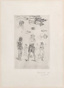 Sheet of sketches (Feuille de Croquis), 1868. Creator: Jean Baptiste Edouard Detaille