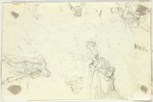 Sheet of Sketches: Men and Women, n.d. Creator: Pierre Antoine Mongin