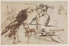 Sheet of Sketches (recto), 1819. Creator: Théodore Géricault (French, 1791-1824)