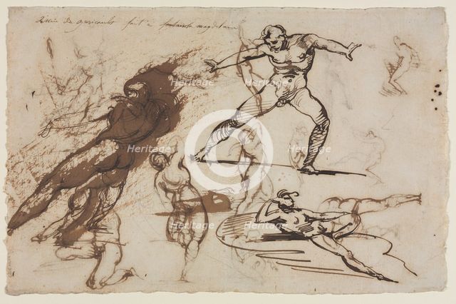 Sheet of Sketches (recto), 1819. Creator: Théodore Géricault (French, 1791-1824).