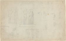 Sheet of Sketches [recto and verso]. Creator: John Flaxman