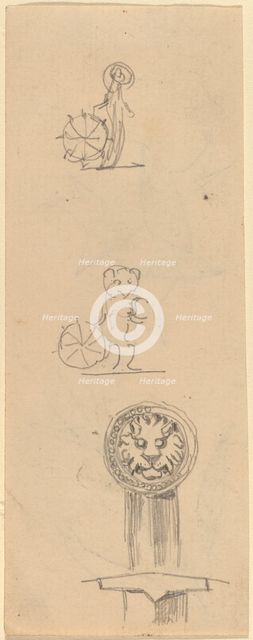 Sheet of Sketches [recto], late 19th century. Creator: Beatrix Godwin Whistler.
