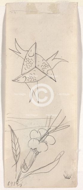 Sheet of Sketches [verso], late 19th century. Creator: Beatrix Godwin Whistler.