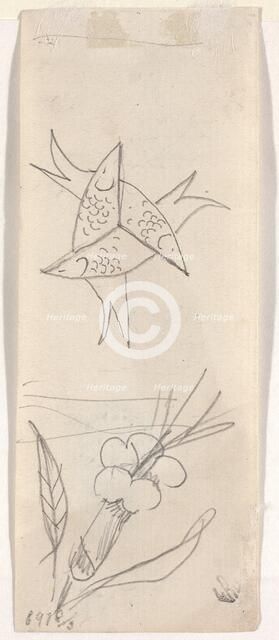 Sheet of Sketches [verso], late 19th century. Creator: Beatrix Godwin Whistler.