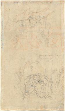 Sheet of Studies with the Drunken Pan and Nymphs [verso]. Creator: Jacob Jordaens