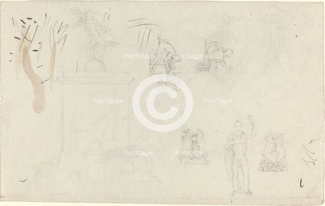 Sheet of Studies. Creator: John Flaxman.